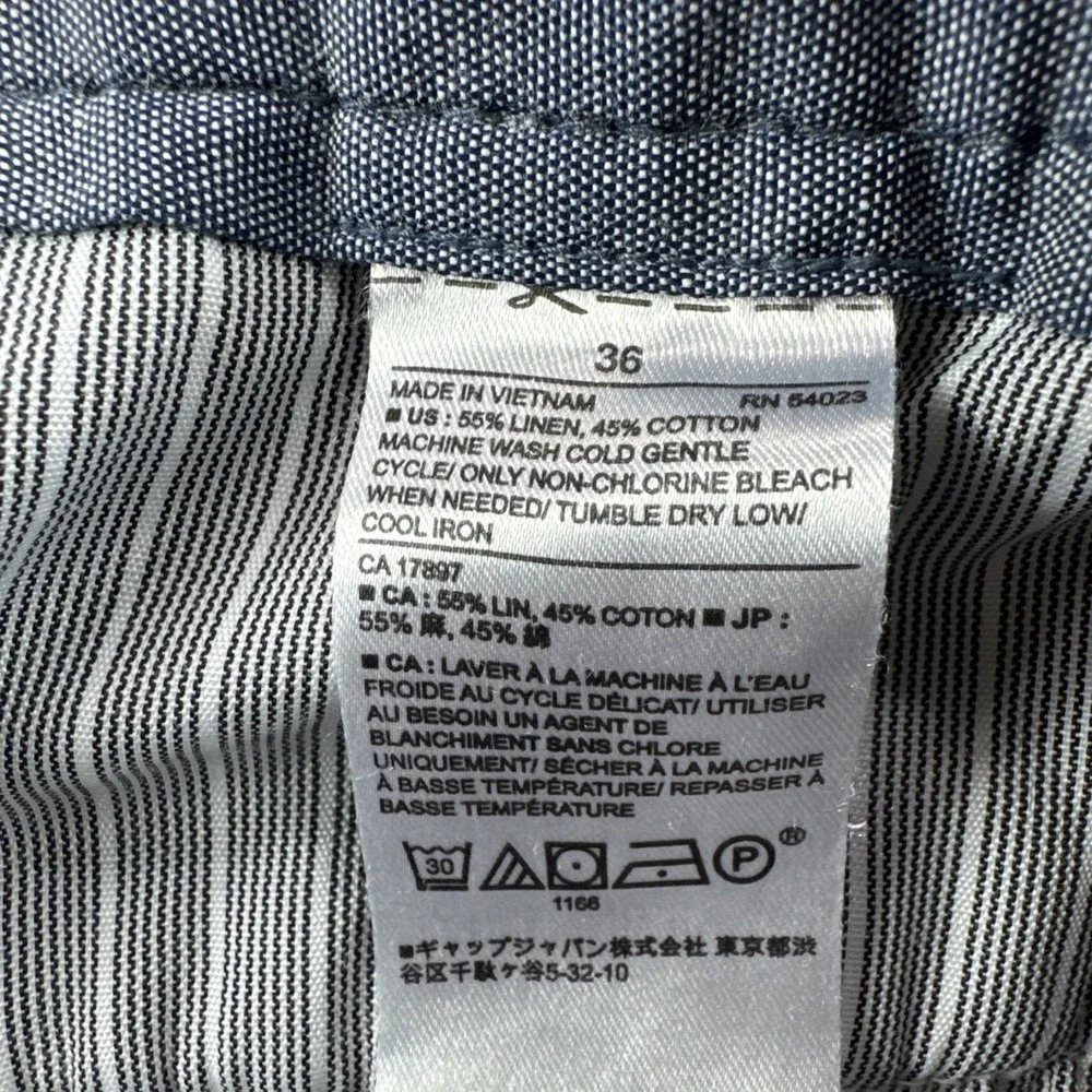 Banana Republic Linen Blend Emerson Short Mens 36 Plaid Outdoors Preppy 10